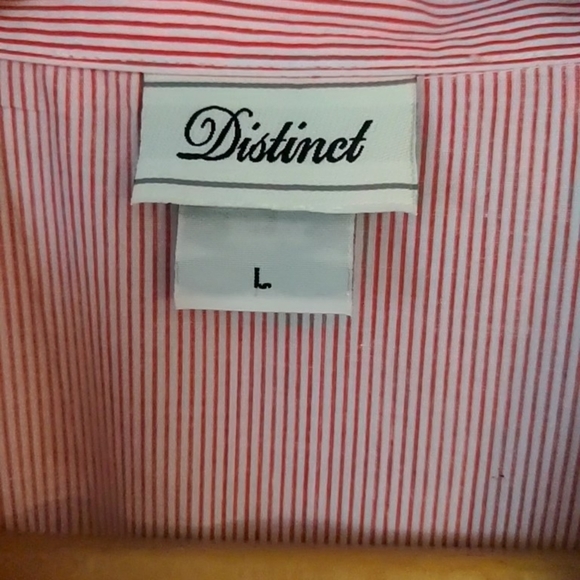Vintage Distinct Striped Button Down Top Large - Picture 9 of 12